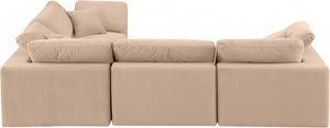 Comfy 119" Velvet Upholstered 4pc. Modular Sectional