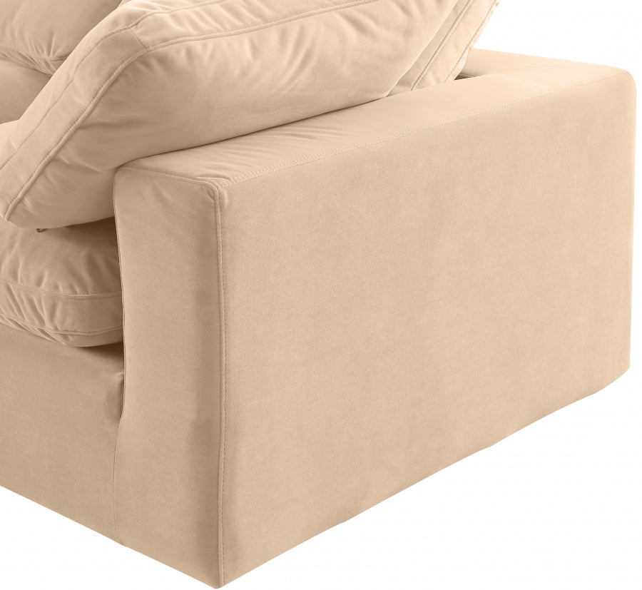 Comfy 119" Velvet Upholstered 4pc. Modular Sectional