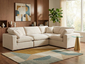 Comfy 119" Velvet Upholstered 4pc. Modular Sectional
