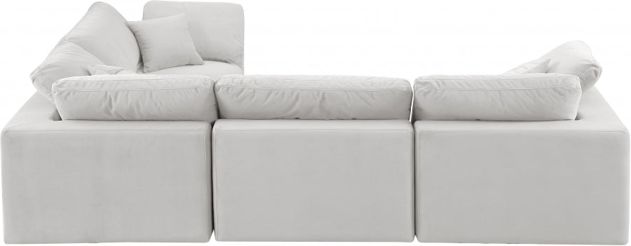 Comfy 119" Velvet Upholstered 4pc. Modular Sectional