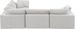Comfy 119" Velvet Upholstered 4pc. Modular Sectional