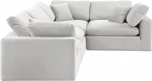 Comfy 119" Velvet Upholstered 4pc. Modular Sectional