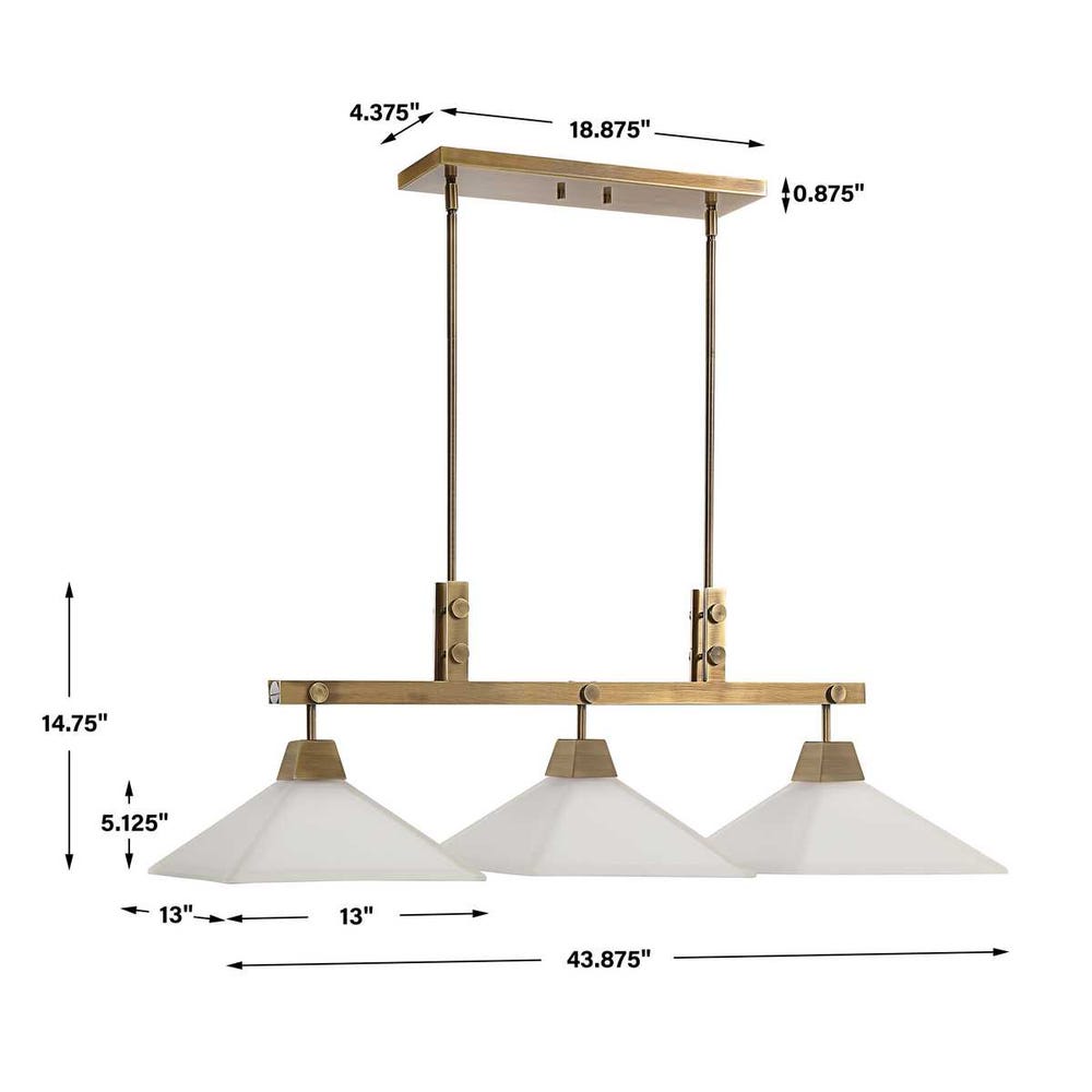 Brookdale 3 Lt Linear Chandelier