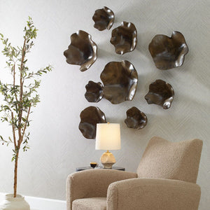 Teo Wood Wall Decor Mocha S/3