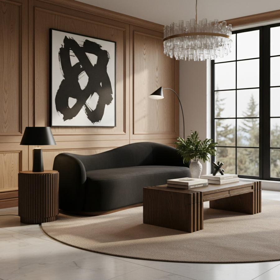 Gustavo 92.5" Velvet Upholstered Sofa