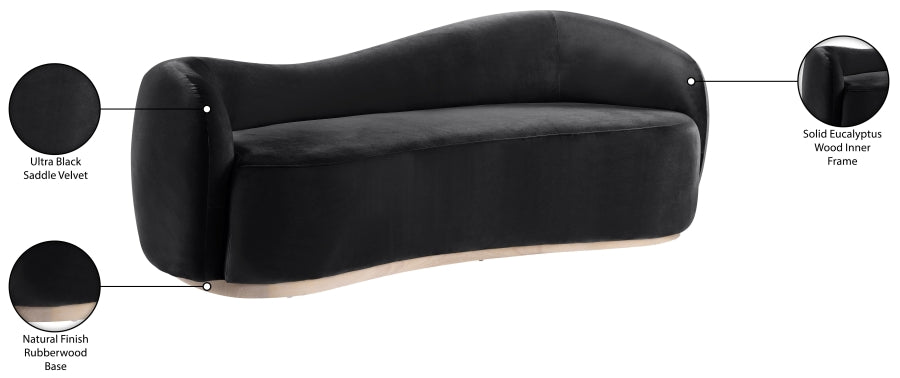 Gustavo 92.5" Velvet Upholstered Sofa