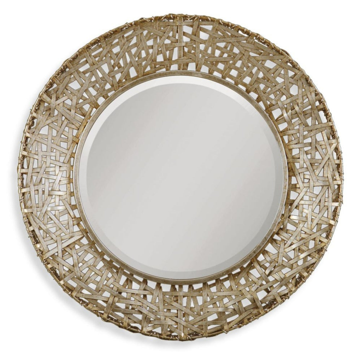 Alita Round Mirror Champagne