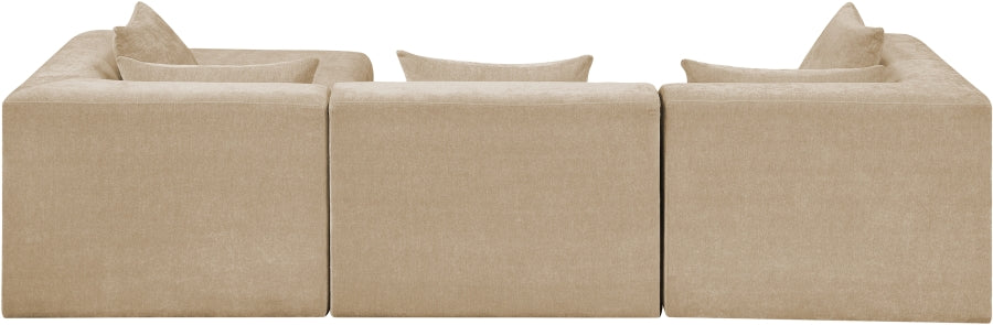 Stellar 114" Chenille Fabric Upholstered 4Pc. Modular Sectional