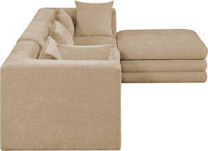 Stellar 114" Chenille Fabric Upholstered 4Pc. Modular Sectional