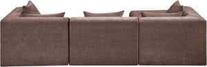 Stellar 114" Chenille Fabric Upholstered 4Pc. Modular Sectional