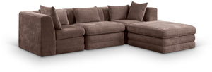 Stellar 114" Chenille Fabric Upholstered 4Pc. Modular Sectional