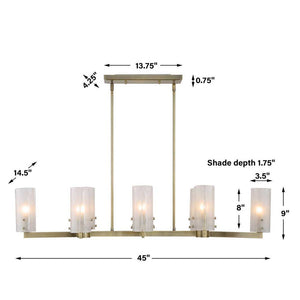 Mistie 8 Lt Linear Chandelier