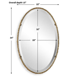 Twisted Branch Oval Mirror