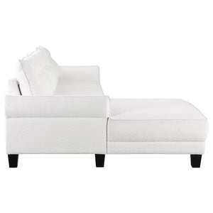 Clint 2-PC White Sectional