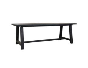 AGNES 94" OUTDOOR DINING TABLE BLACK