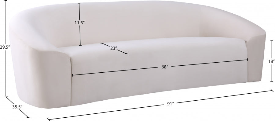 Riley 91" Velvet Upholstered Sofa