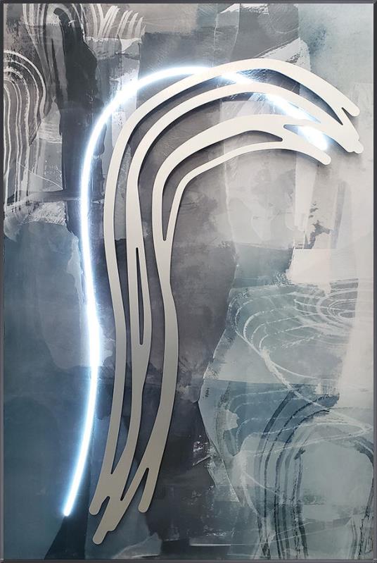 Moonlight Fall I 40x60 Framed Wall Art