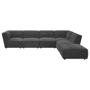 Tavia 6-PC Charcoal Gray Modular Sectional