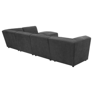 Tavia 6-PC Charcoal Gray Modular Sectional