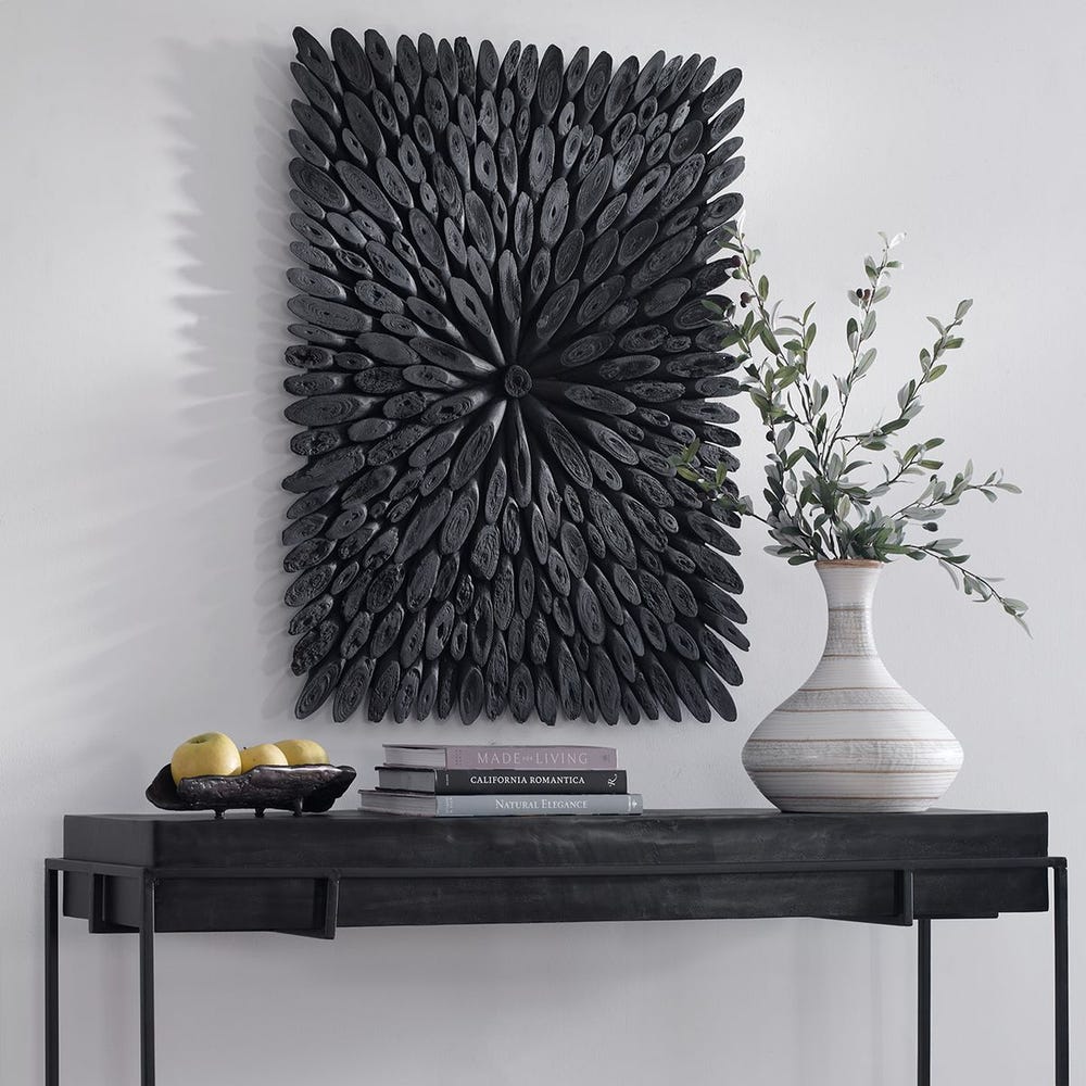 Bahama Wood Wall Decor Black