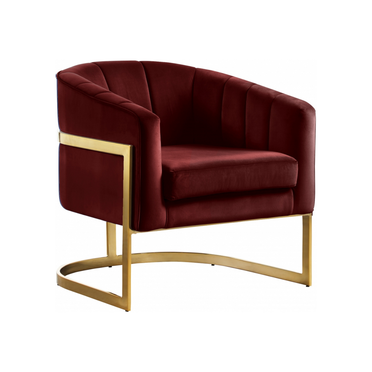 Crest Velvet Accent Chair