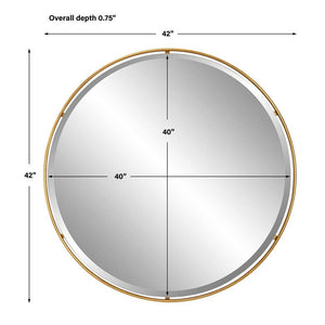 Canillo Round Mirror Gold