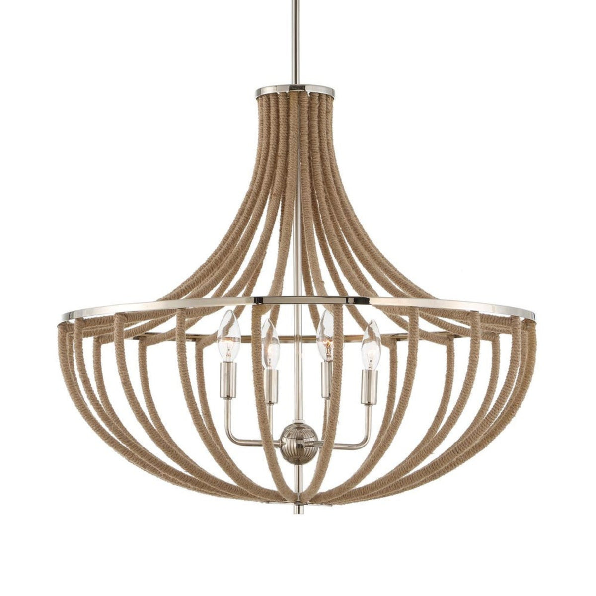 Uttermost Lovelock 4 Light Rope Empire Chandelier