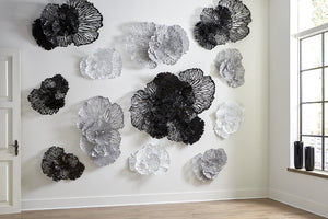 Flower Wall Art, Medium, Black, Metal (WHS) (OUT OF BOX)