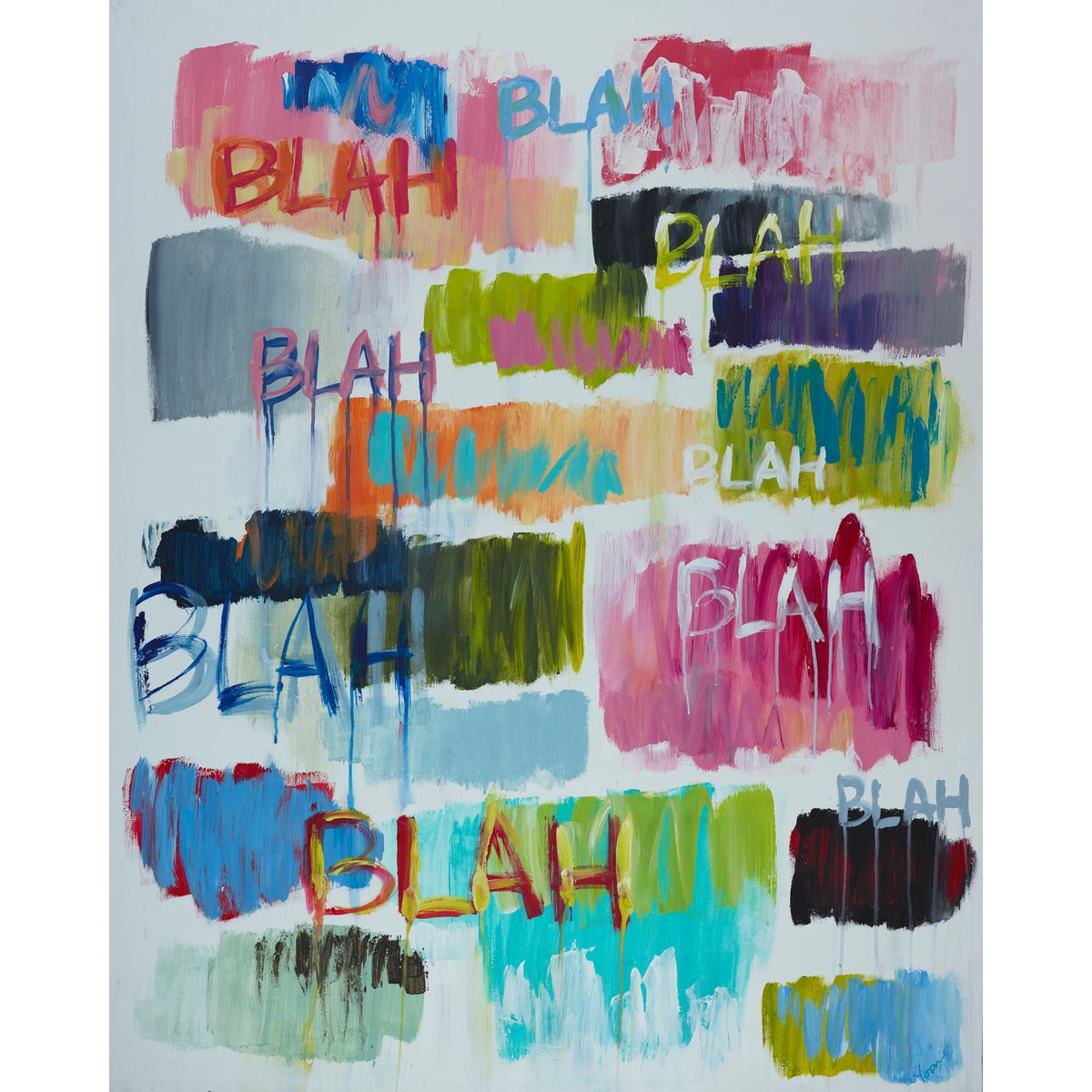 40x50 Blah Blah Framed Wall Art (Frames: Black, Gold or Silver)