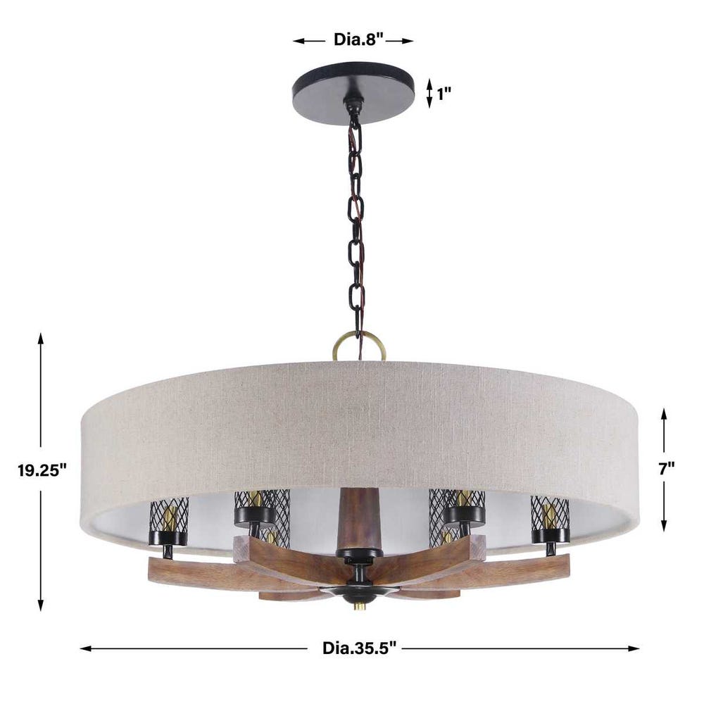 Woodall 6 Lt Chandelier