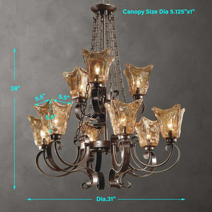 Vetraio 9 Lt Chandelier