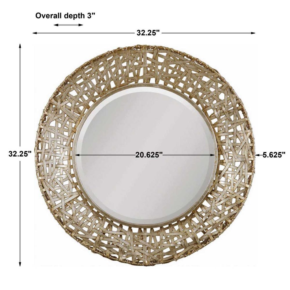 Alita Round Mirror Champagne