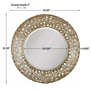 Alita Round Mirror Champagne