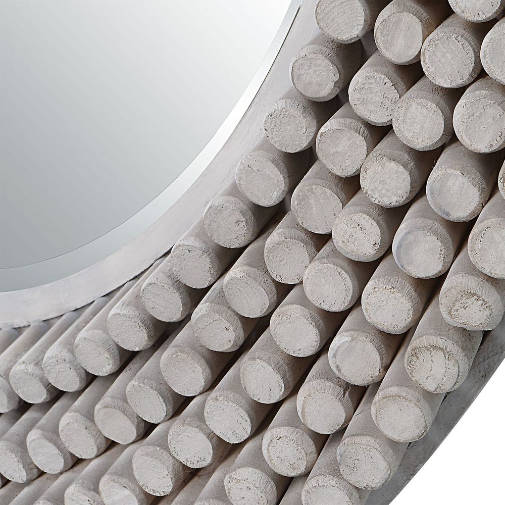 Portside Round Mirror Gray