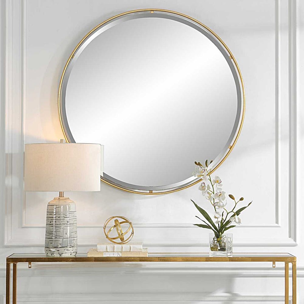 Canillo Round Mirror Gold