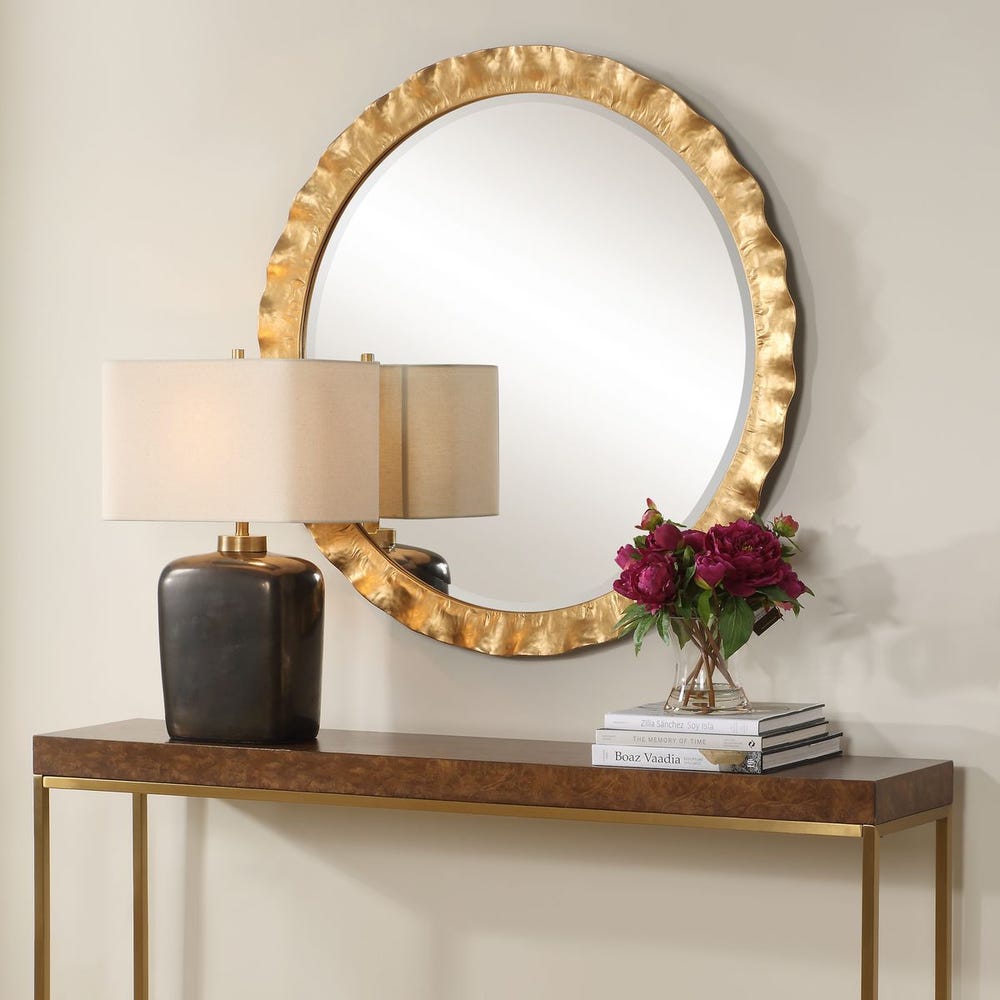 Haya Round Mirror Gold