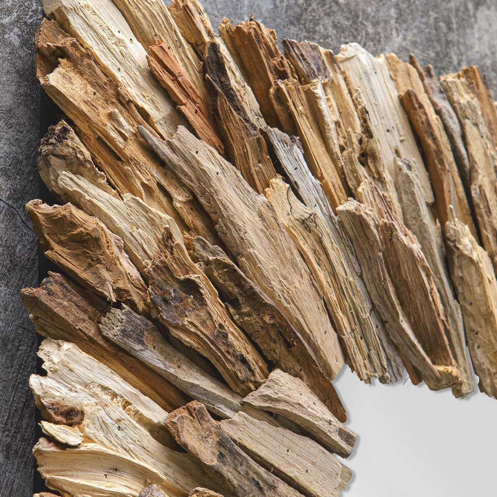 Teak Branch Mirror Natural