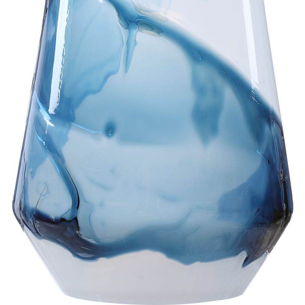 Windswept Blue &amp; White 1 Lt Mini Pendant