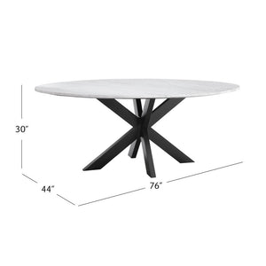Barton 76" Oval Dining Table