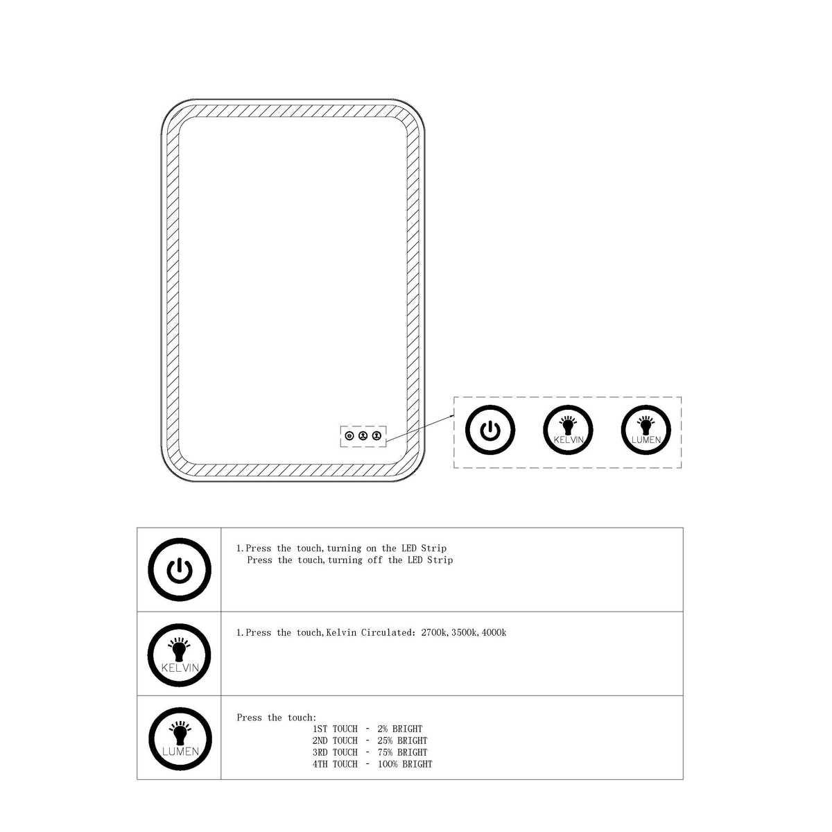 Crofton Lighted Vanity Mirror