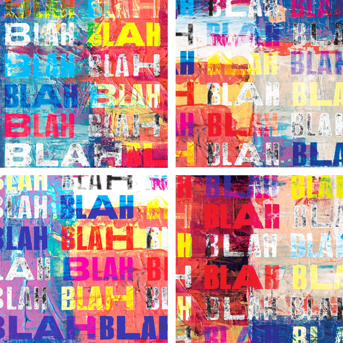 20x20 S/4 Laconic Framed Wall Art (Frames: Black, Silver or Gold)