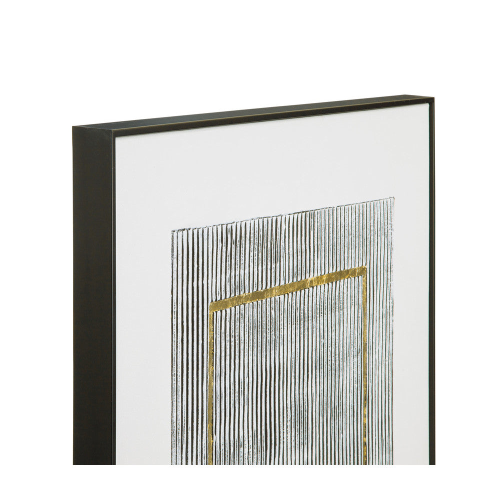 S/2 37x37 Graphite Framed Wall Art