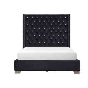 Gloria Tufted Bed Black