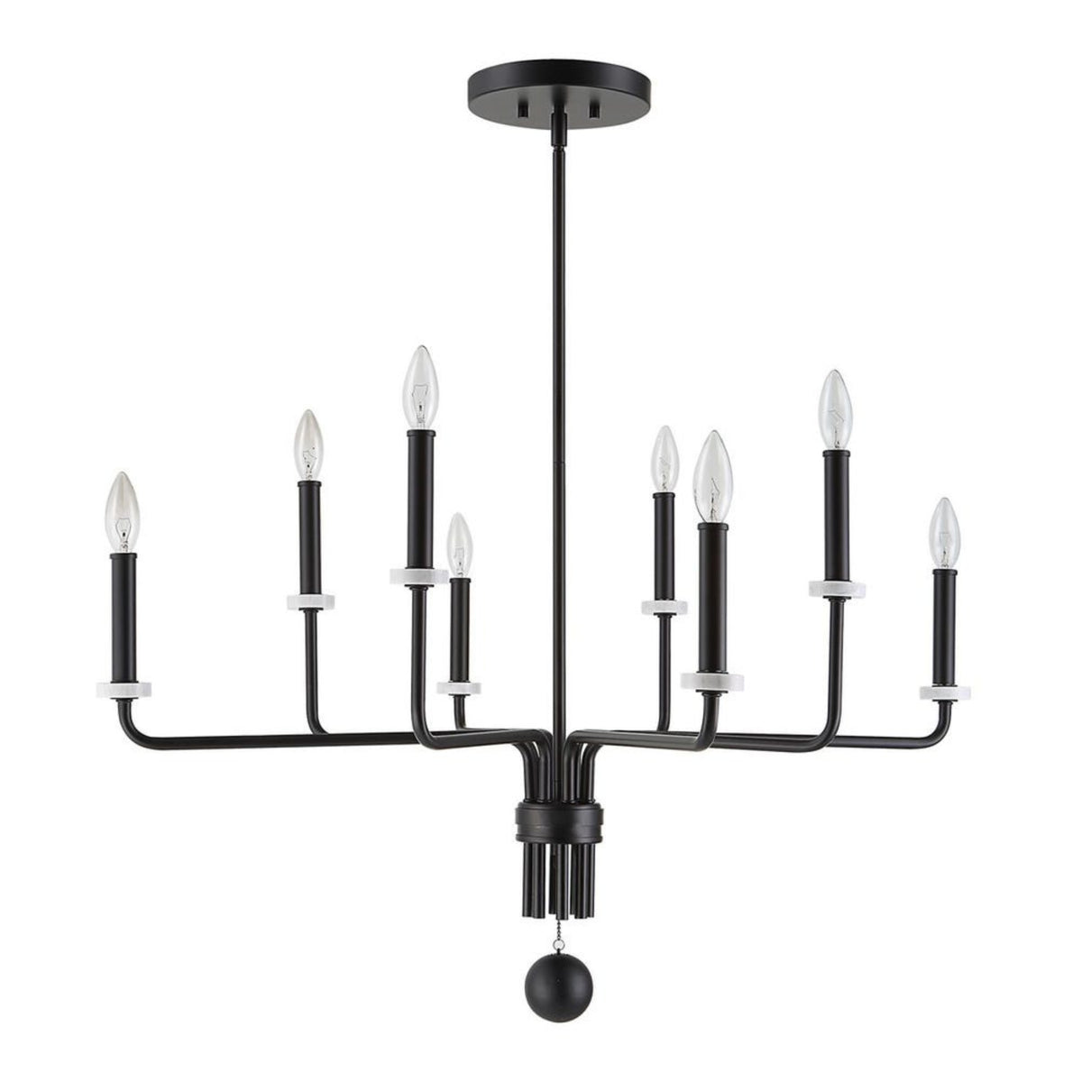 Ebony Elegance 8 Lt Chandelier