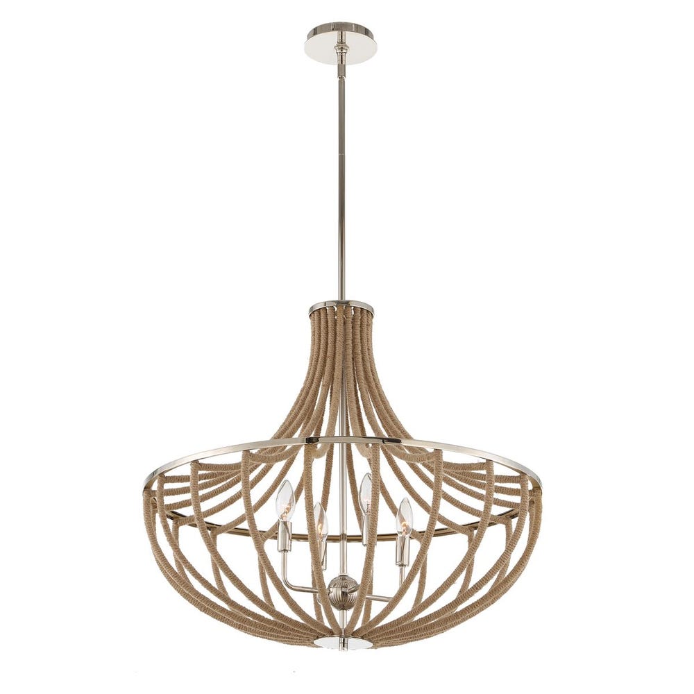 Uttermost Lovelock 4 Light Rope Empire Chandelier