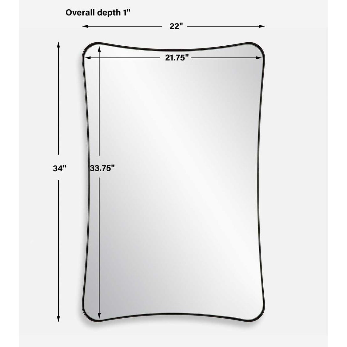 Loudon Vanity Mirror Black