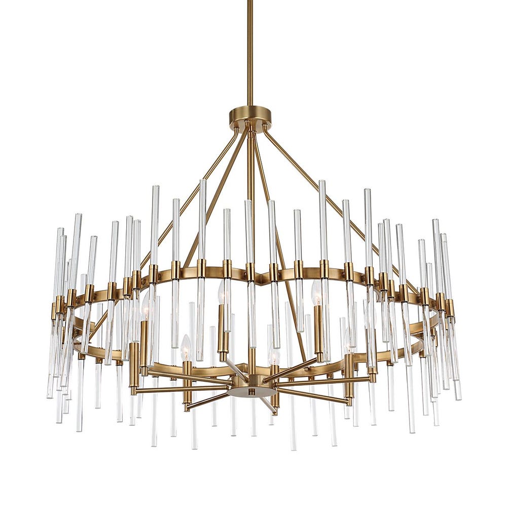 Uttermost Crystal Stick 8 Lt Chandelier
