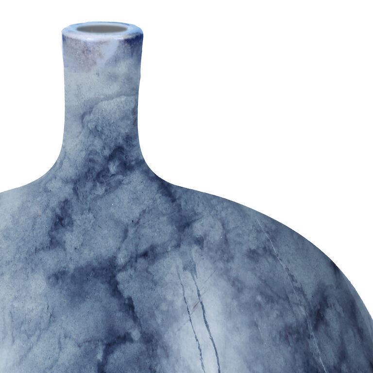 14" Midnight Marble Vase