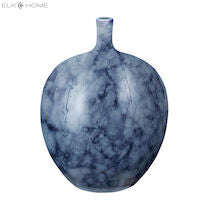11" Midnight Marble Vase