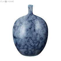 14" Midnight Marble Vase